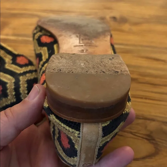 Stubbs & Wootton Needlepoint Geometric Black and Gold Loafers - Picture 5 of 6